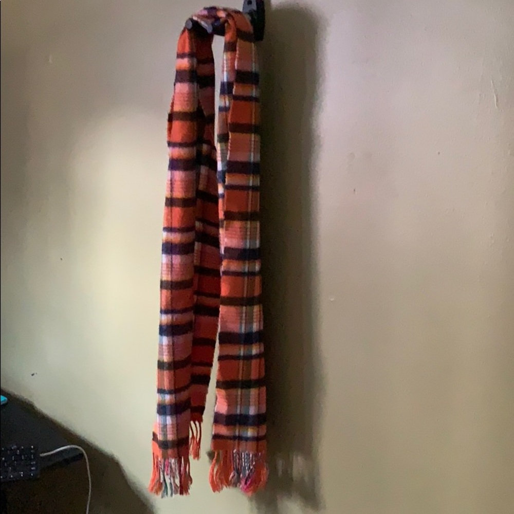 Orange flannel scarf